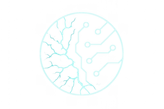 Brain circuit board representing organic ai intelligence