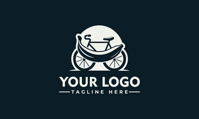Unique Vector Logo Illustration Banana Bike Design for Brands and Businesses.