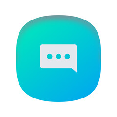 Minimalist Chat Speech Bubble Icon
