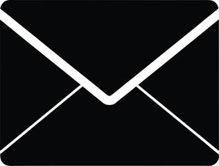 Envelope Mail Icon silhouette vector on white background