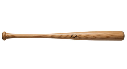 Classic wooden baseball bat for sports isolated on transparent background