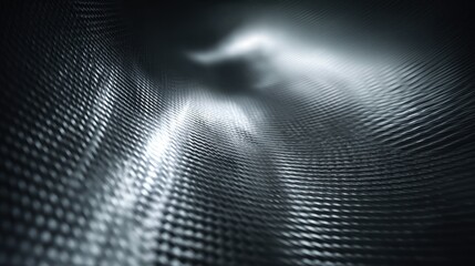 Close up view of carbon fiber aerospace composite material