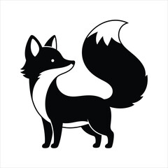 Stylized depiction of a clever fox, embodying nature's wit and grace as a charming animal motif