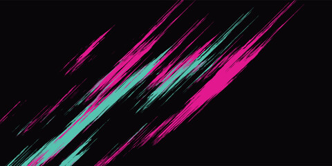 Car sticker wrap banner abstract sporty lines pink blue greenish grunge color combination brush storm thunder modern pattern racing motorsport.