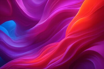 Obraz premium Abstract Flowing Ribbons of Red, Pink, and Blue - Dynamic Motion and Color