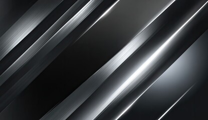 Abstract graphic with diagonal metallic stripes, featuring highlights and deep shadows