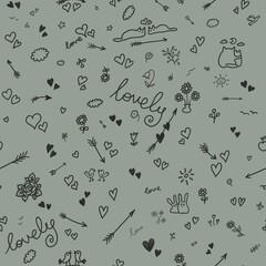 seamless pattern with music notes