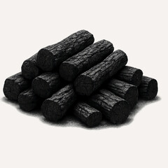 coal isolated on white background