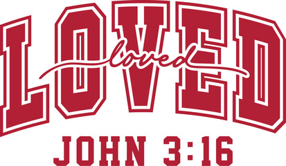 Loved John 3:16 PNG, Valentines Day PNG