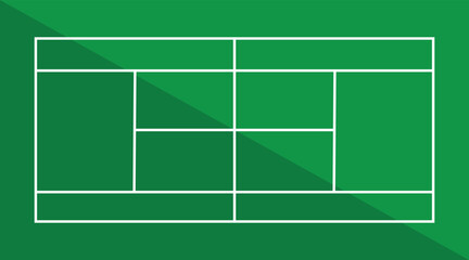 Top view of tennis court field vector illustration