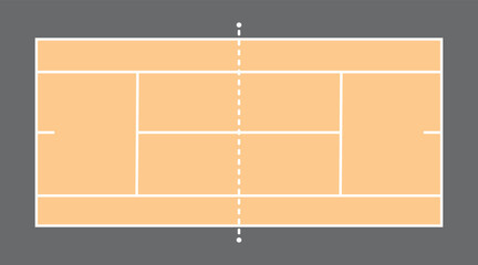 Top view of tennis court field vector illustration