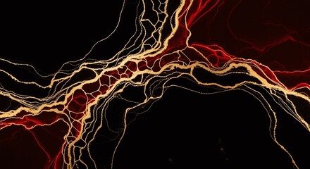 Abstract glowing energy waves on a dark background