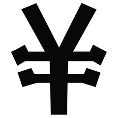 Obraz premium yen sign on white background