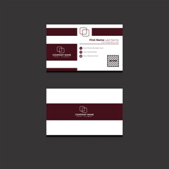 Modern Maroon and White Professional Business Card Template