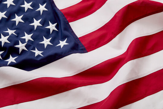 Close-up of American flag