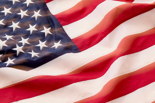 Close-up of American flag