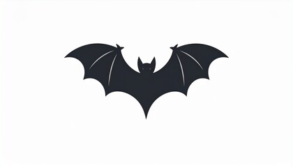 Fototapeta premium Halloween Bat Silhouette Illustration for Spooky Night Parties and Decorations