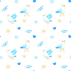 Seagull Seamless Pattern, Background