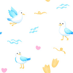 Seagull Seamless Pattern, Background
