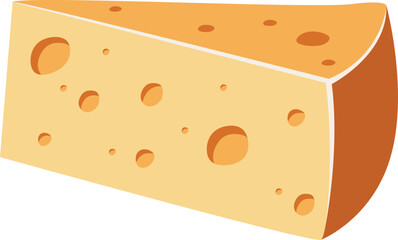 Flat Cheese Illustration
