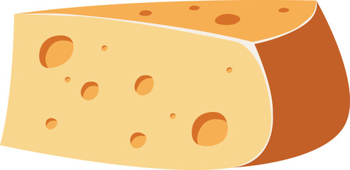 Flat Cheese Illustration