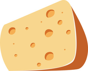 Flat Cheese Illustration