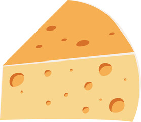 Flat Cheese Illustration