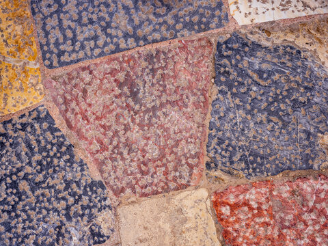 Close-up of ancient floor pavers on Acropolis Hill