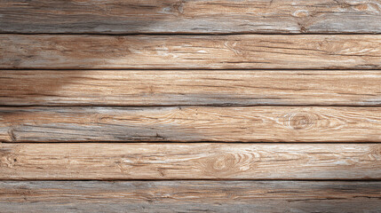 Fototapeta premium Rustic wooden planks showcasing natural grain and texture, ideal for backgrounds and design elements