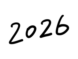 2026（手書き文字・黒） – New Year Calligraphy