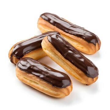 Eklairr  delicious ekler pasta with plate