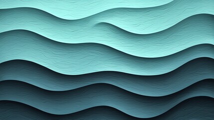Abstract artistic depiction of layered blue waves creating a serene and flowing texture in gradient tones