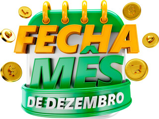 selo 3d super ofertas de dezembro, novembro, fecha mes
