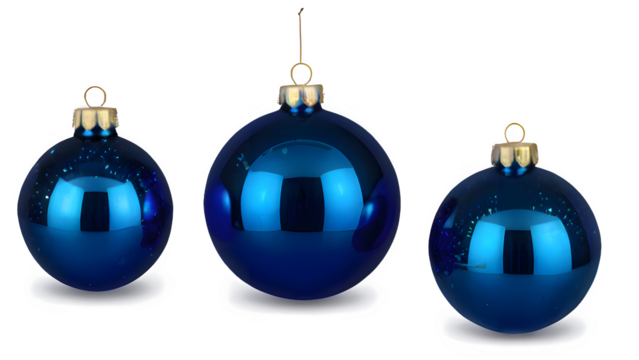 blue christmas balls
