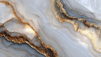 Fototapeta premium Abstract marble with gold accents. Elegant and flowing design