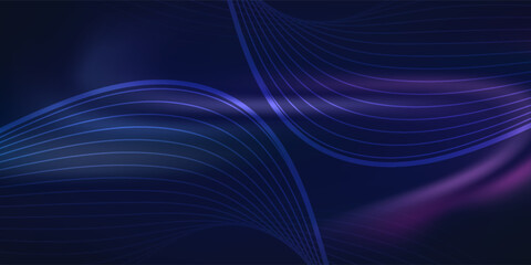 abstract modern colorful wavy line horizontal banner futuristic design background.