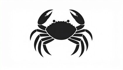 Stylized silhouette of a marine crustacean, capturing the essence of ocean life and its diverse inhabitants in a minimalist icon design
