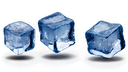 Obraz premium ice cubes isolated on black