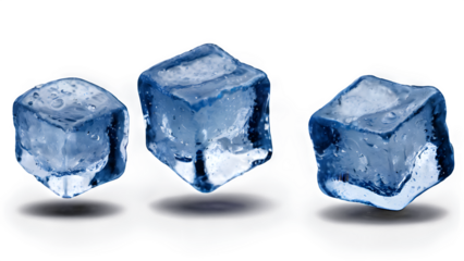 ice cubes isolated on black