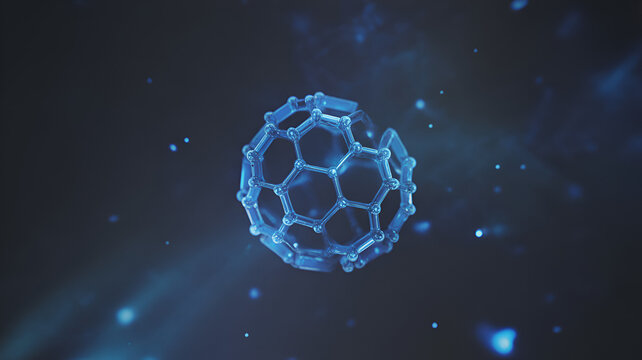 Stunning molecular structure for science, technology concepts, and medical research, symbolizing innovation and discovery in a modern and visually captivating way