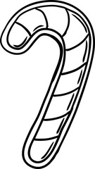 Hand Drawn Candy Cane