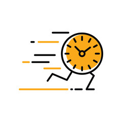 Running clock illustration symbolizing urgency and deadline pressure.
