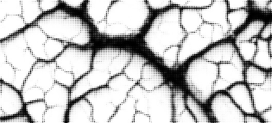 Pixelated bitmap gradient texture. Black and white dither pattern background. Abstract glitchy pattern. 8 bit video game screen wallpaper. Wide raster backdrop. Retro pixel art Illustration