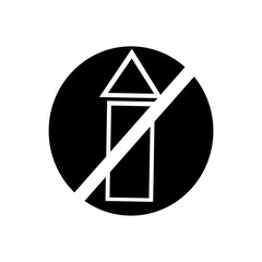 Fireworks isolated on dark transparent background