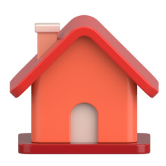 Modern House. Home Model. 3D Illustration.