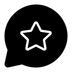 starred message glyph icon