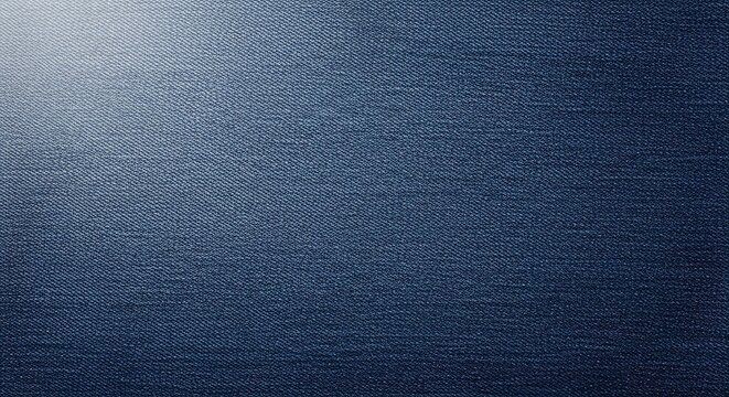 Navy blue denim twill fabric with pronounced diagonal weave and natural worn texture, full-frame top-down textile capture for high-quality apparel and material presentation