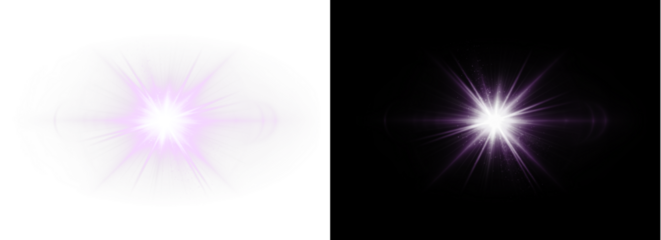 Bright transparents PNG light flare overlays for stunning photo effects