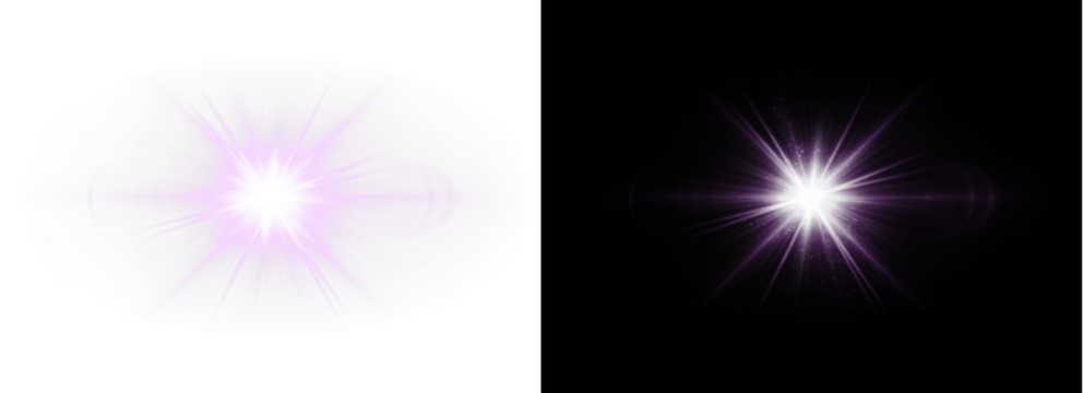 Bright transparents PNG light flare overlays for stunning photo effects