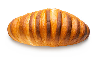 whole bread close-up on a white isolated background